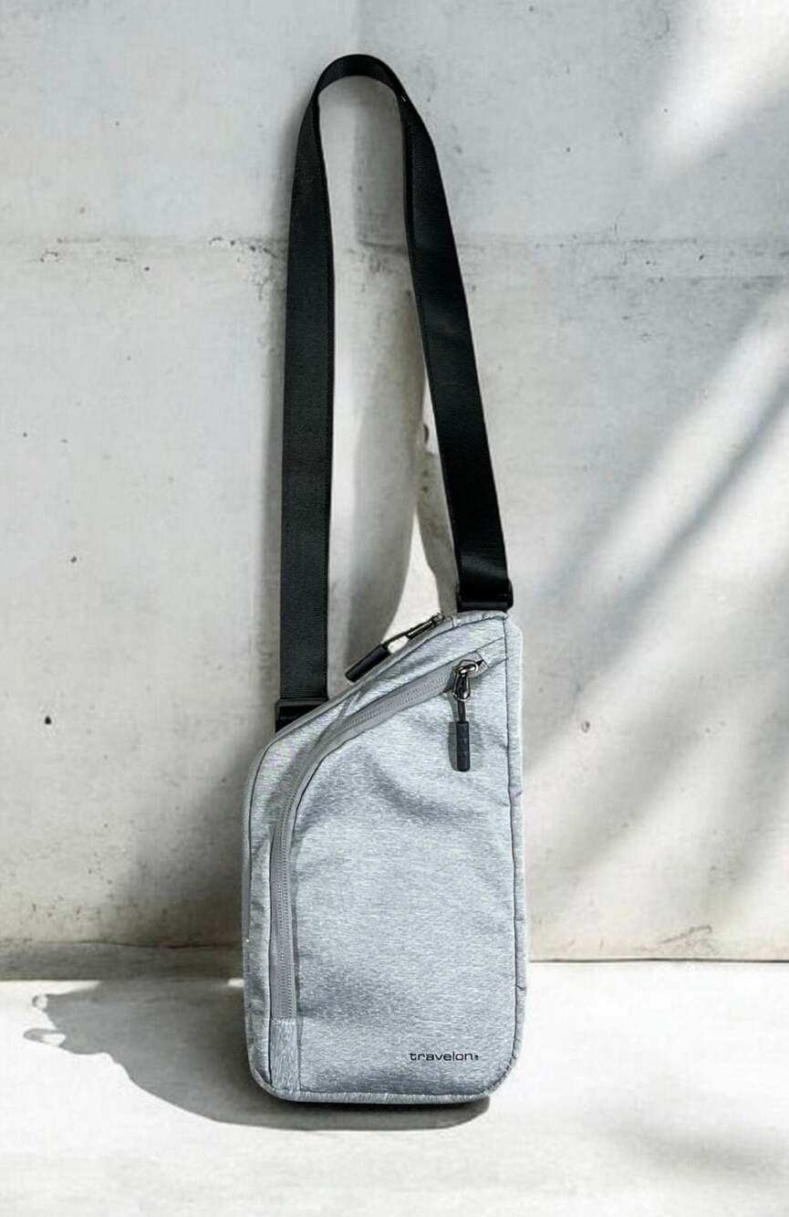 Travelon Anti-Theft Urban Slim Sling Bag Grey